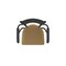 Holland Bar Stool Co Jackie with Arms 36 in. Swivel Bar Stool with Black Wrinkle Finish and Canter Saddle Seat 415 - alternate 3